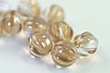 1 STRAND (25pc) 8MM CRYSTAL CELSIAN CZECH GLASS MELON ROUND BEADS CZ091-1ST